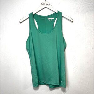 Forever 21 Athletic Tank Top Green Solid Racerback Pullover Casual Active Womens